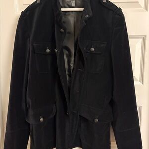 Kenneth Cole Reaction Black Military Field Jacket